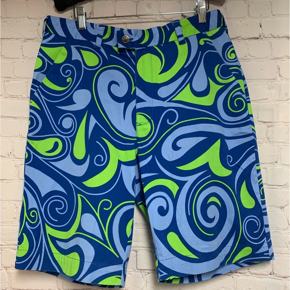 Loudmouth Blue and Green Swirl Men Shorts